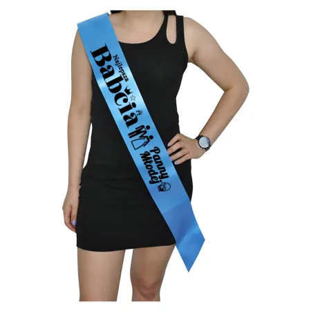 Szarfa NIEBIESKA Ślub Najlepsza Babcia Panny Młodej